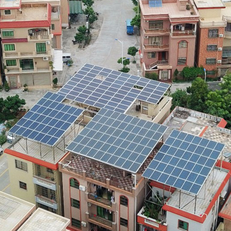 志升光伏民用光伏发电站 采用铝合金支架 隆基乐叶光伏板 古瑞瓦特逆变器 户用高架双面光伏发电棚 6600-6800元一千瓦