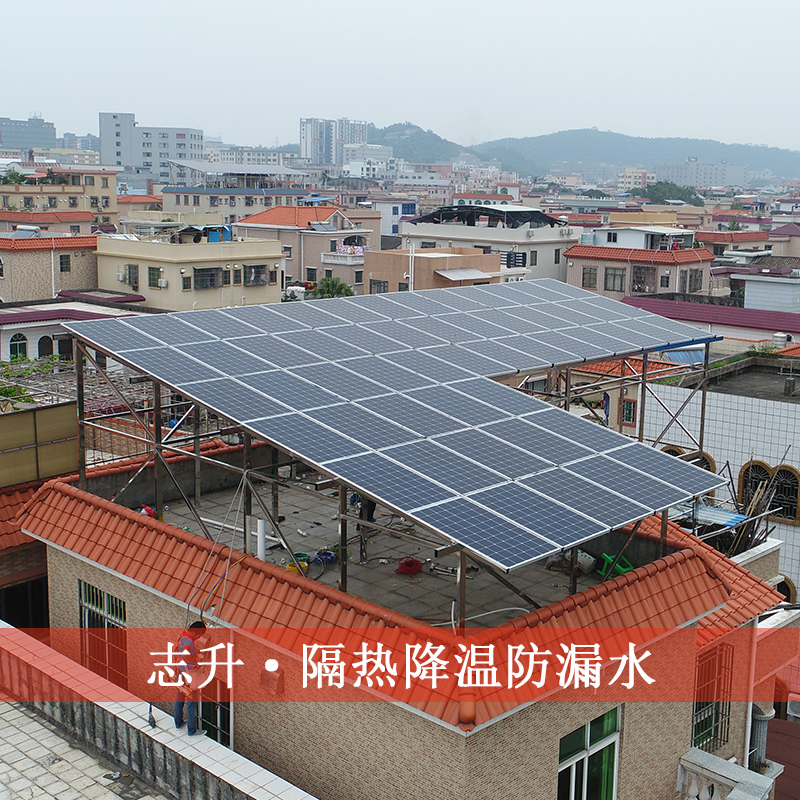 志升光伏民用光伏发电站 采用铝合金支架 隆基乐叶光伏板 古瑞瓦特逆变器 户用高架光伏发电棚 6300-6500元一千瓦